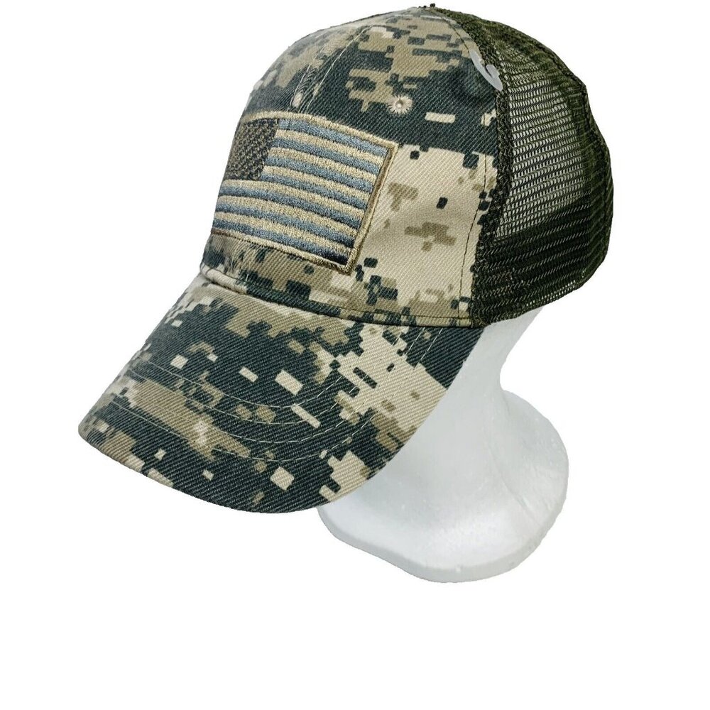 USA American Pride Snapback Baseball Cap Hat Military Camo ACU Digital Flag